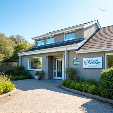 Cornwall Veterinary Specialists clinic exterior in Exeter on a sunny day